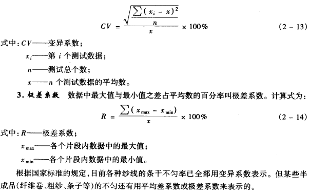 條干均勻度的指標